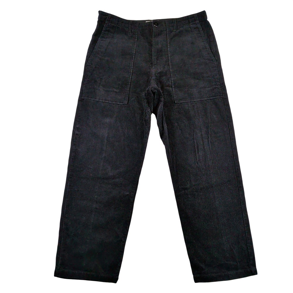 Alex Mill Black Corduroy Utility Workwear Pants High Rise Straight Leg Women 12